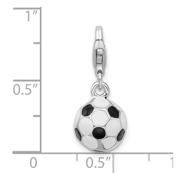 Sterling Silver 31X9MM Soccer Ball Charm