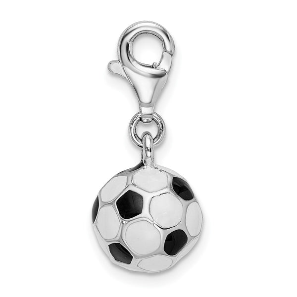 Sterling Silver 35X13MM Soccer Ball Charm