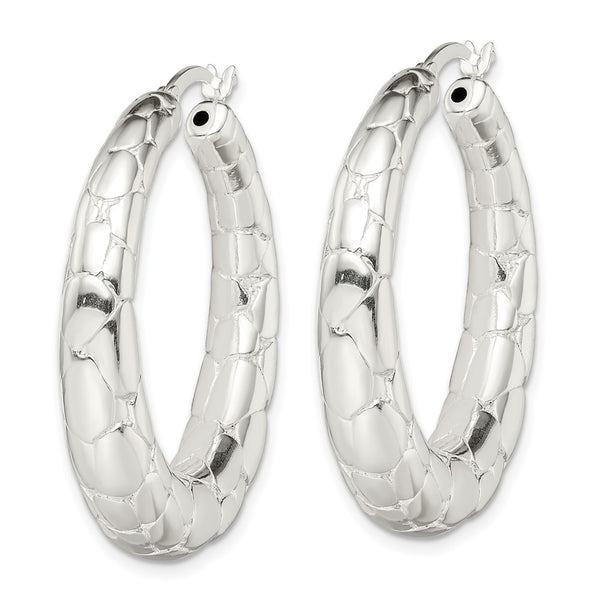 Sterling Silver 38X35MM Hoop Earrings