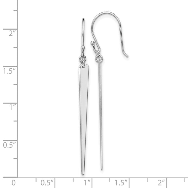 Sterling Silver 56X3MM Drop & Dangle Spike Earrings