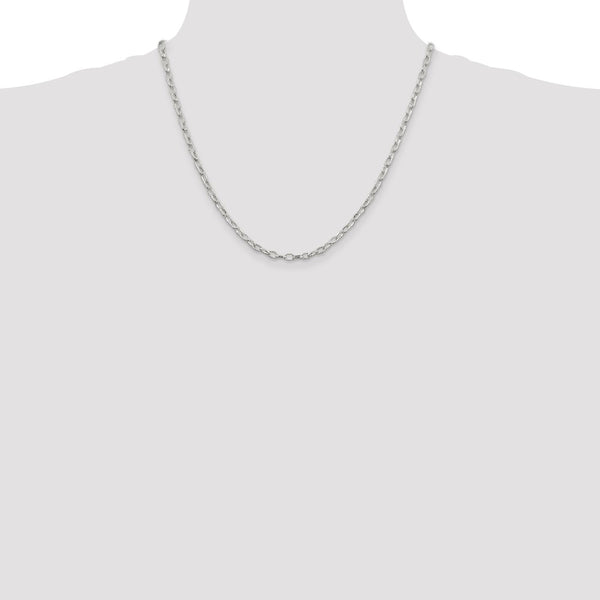 Sterling Silver 20-inch 3.75MM Fancy Rolo Chain Necklace