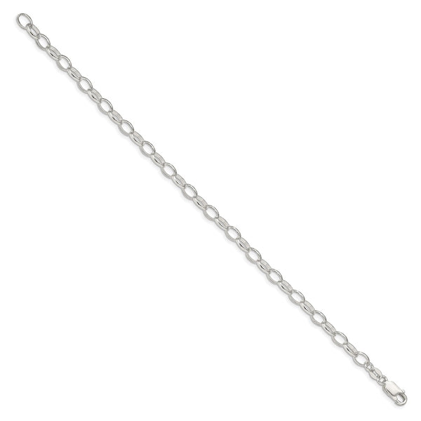 Sterling Silver 8-inch 5MM Rolo Lobster Clasp Bracelet