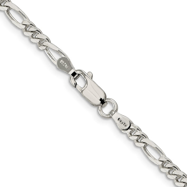 Sterling Silver 28-inch 3.5MM Figaro Chain