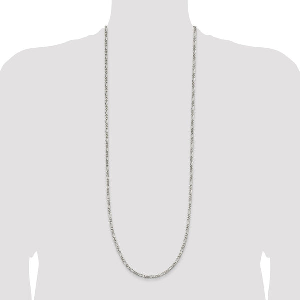 Sterling Silver 36-inch 3.5MM Figaro Chain