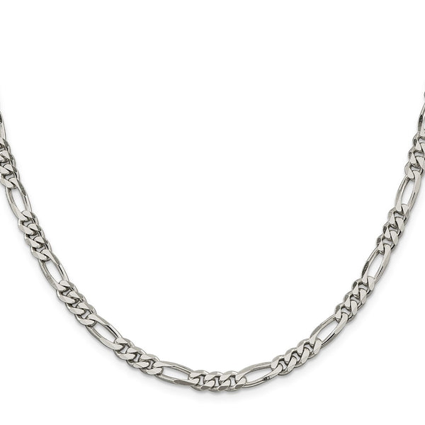 Sterling Silver 16-inch 5.5MM Lobster Clasp Figaro Chain