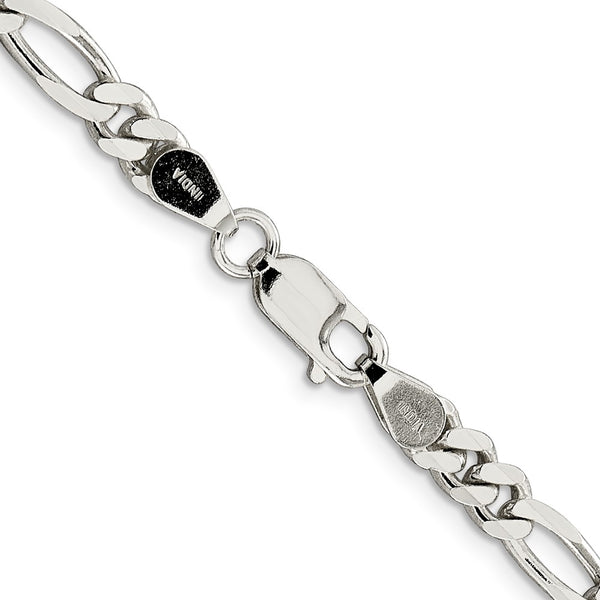 Sterling Silver 16-inch 5.5MM Lobster Clasp Figaro Chain