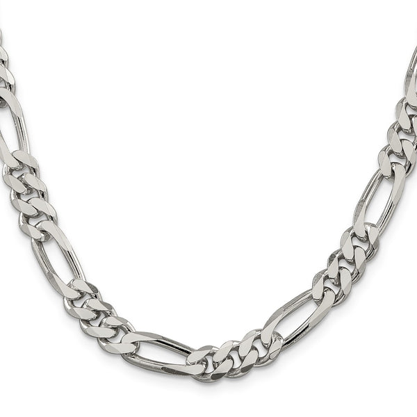 Sterling Silver 36-inch 8MM Figaro Chain