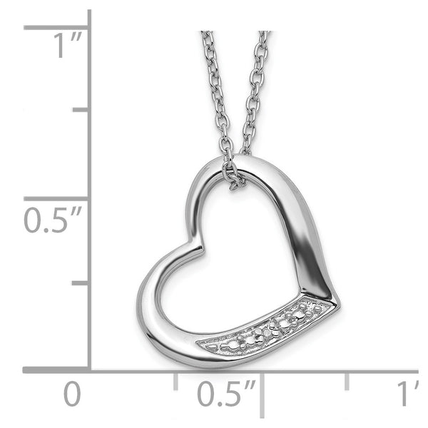 1/100 CTW Diamond Heart 18-inch Necklace in Sterling Silver