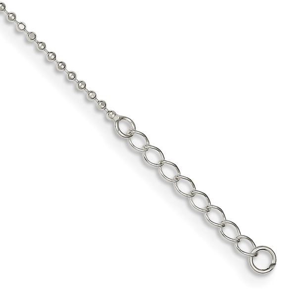 Sterling Silver 11-inch FAITH Anklet