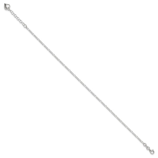 Sterling Silver 10-inch Heart Anklet