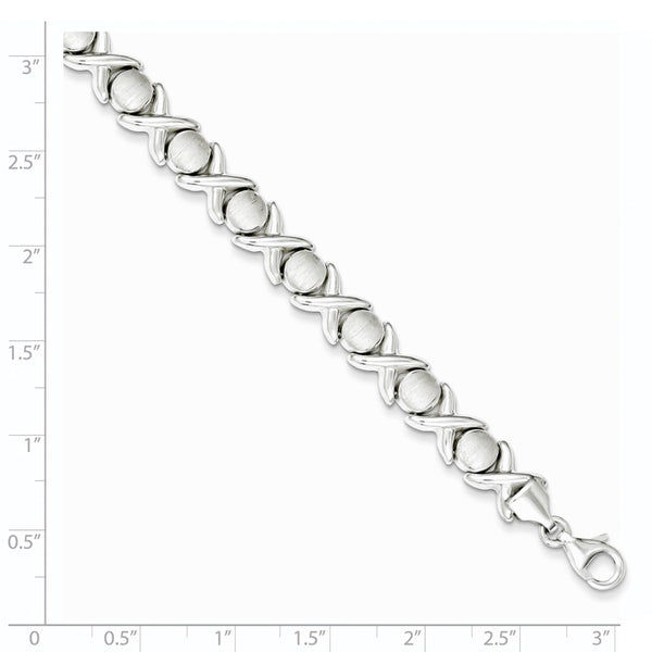 Sterling Silver 7-inch 9MM XOXO Bracelet