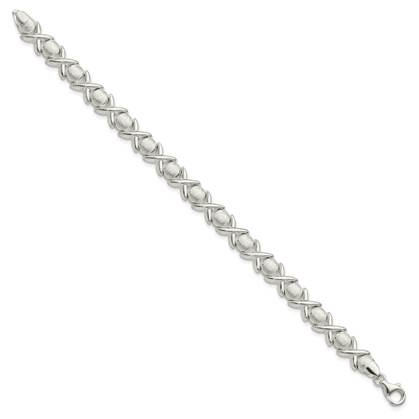 Sterling Silver 7-inch 9MM XOXO Bracelet