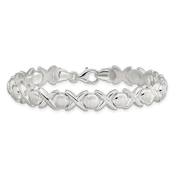 Sterling Silver 7-inch 9MM XOXO Bracelet