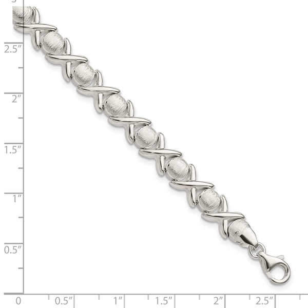 Sterling Silver 7-inch 9MM XOXO Bracelet