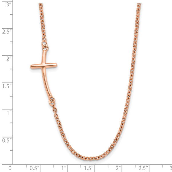 Sterling Silver 18X2MM 19-inch Cross Necklace