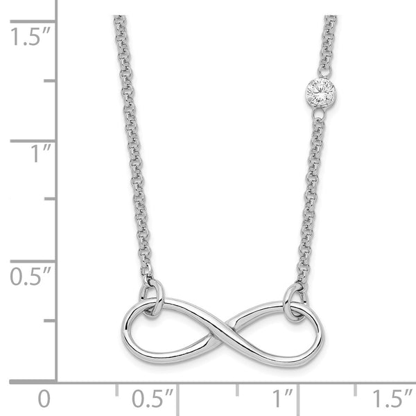 Sterling Silver Cubic Zirconia 18-inch Infinity Necklace