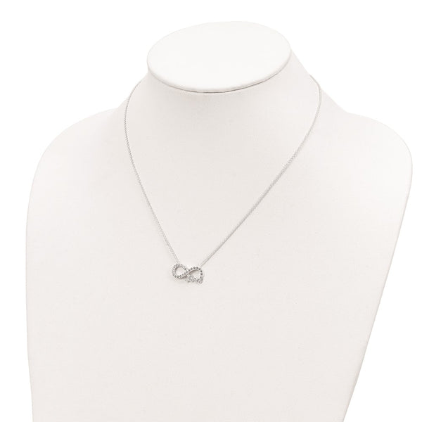 Sterling Silver Cubic Zirconia 18-inch Infinity Necklace