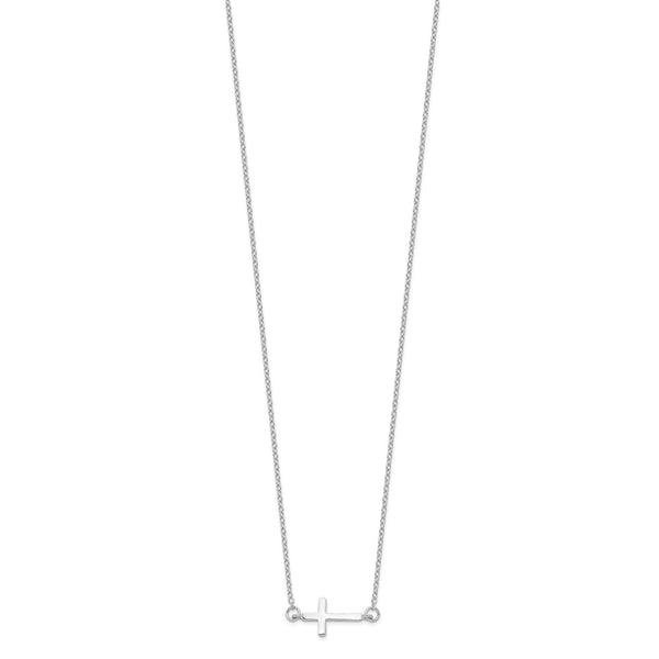 Sterling Silver 16-inch Cross Necklace