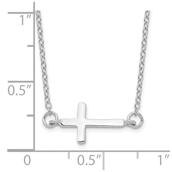 Sterling Silver 16-inch Cross Necklace