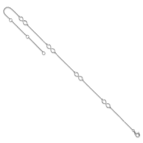 Sterling Silver 11-inch Infinity Anklet