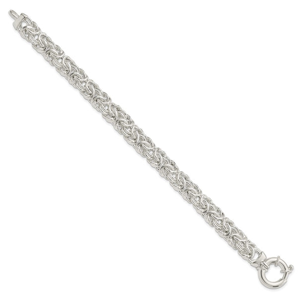 Sterling Silver 8-inch 10MM Byzantine Bracelet