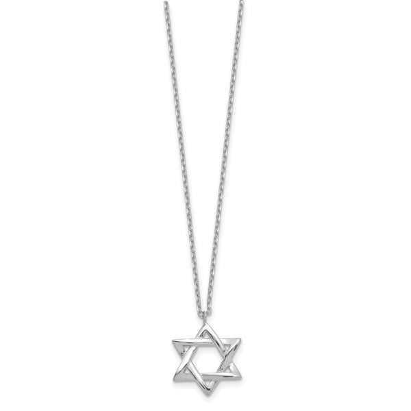 Sterling Silver 16-inch Star Of David Necklace