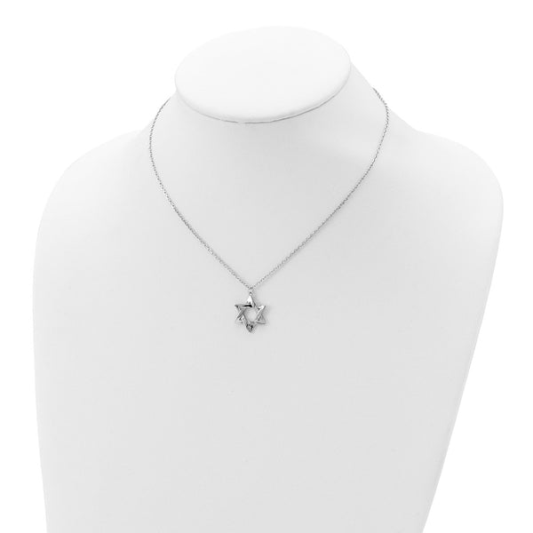 Sterling Silver 16-inch Star Of David Necklace