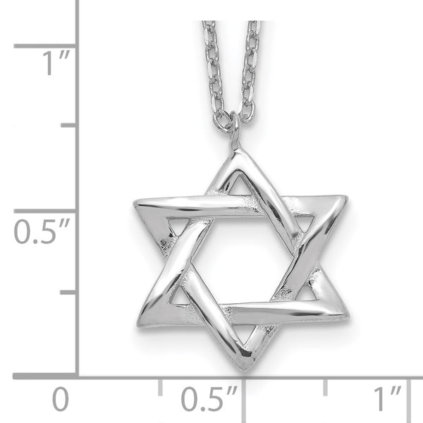 Sterling Silver 16-inch Star Of David Necklace