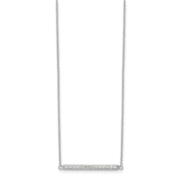 Sterling Silver Cubic Zirconia 16.5-inch Fashion Necklace