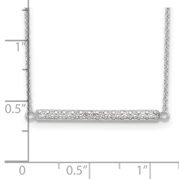 Sterling Silver Cubic Zirconia 16.5-inch Fashion Necklace