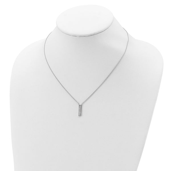 Sterling Silver Cubic Zirconia 17.5-inch Fashion Necklace