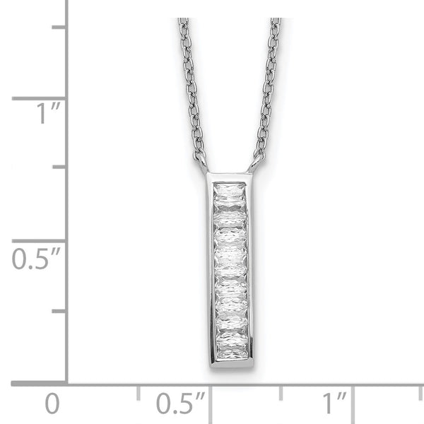 Sterling Silver Cubic Zirconia 17.5-inch Fashion Necklace