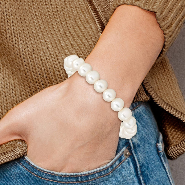 8MM Pearl 7.5-inch Stretch Bracelet