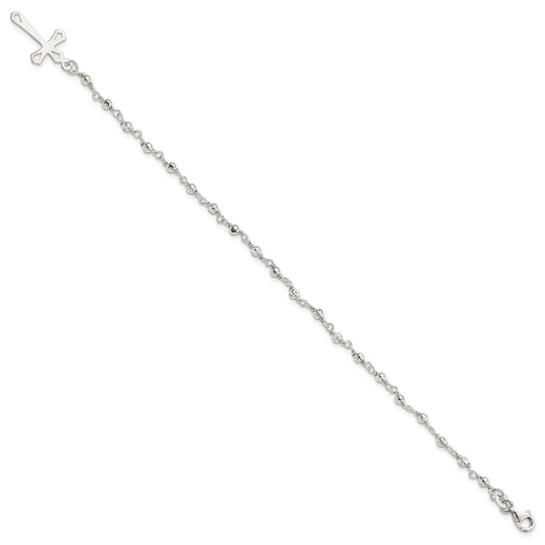 Sterling Silver 7.5-inch Rosary Bracelet