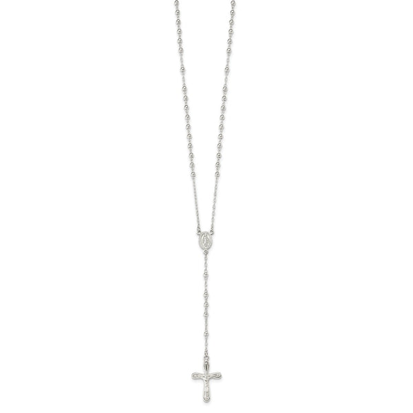 Sterling Silver 18-inch Rosary Necklace