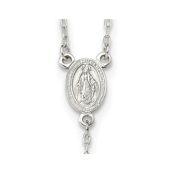 Sterling Silver 18-inch Rosary Necklace