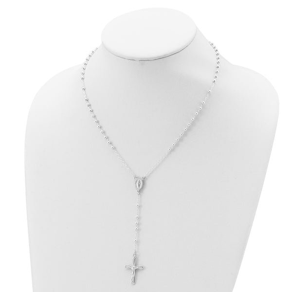 Sterling Silver 18-inch Rosary Necklace