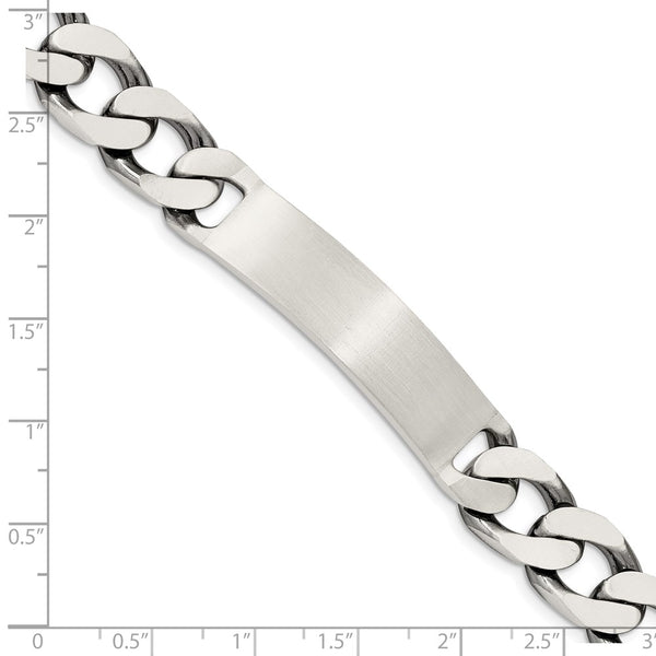 Sterling Silver 7.5-inch 10MM Lobster Clasp Curb ID Bracelet