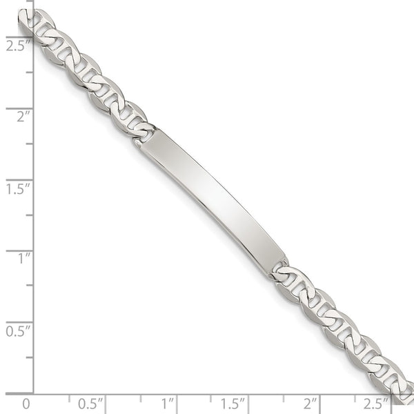 Sterling Silver 8-inch 5MM Lobster Clasp Anchor Link ID Bracelet