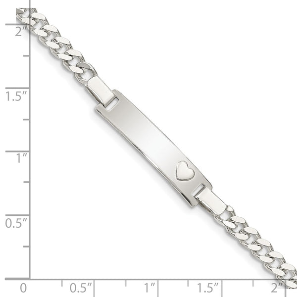 Sterling Silver 6-inch 6MM Childrens Lobster Clasp ID Bracelet