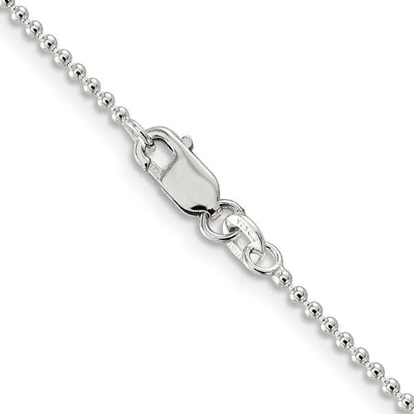 Sterling Silver 20" 1.5MM Lobster Clasp Beaded Chain