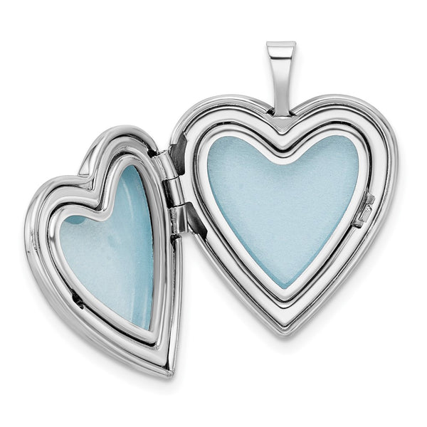 Engravable Sterling Silver Heart Locket Forever In My Heart Pendant