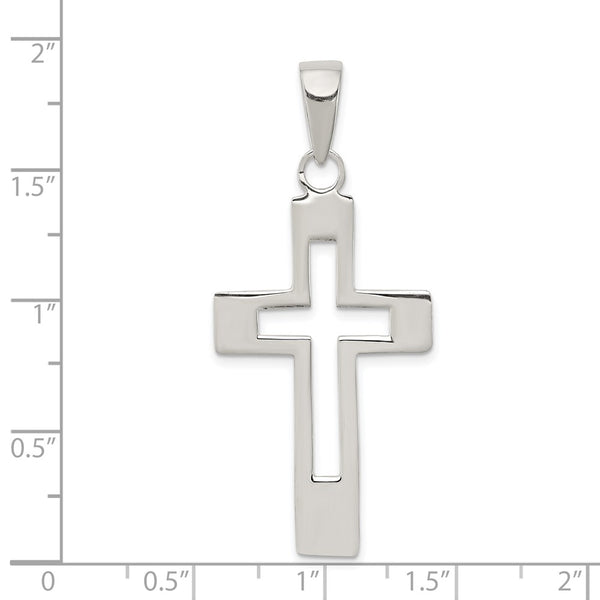 Sterling Silver 48X21MM Cross Pendant. Chain Not Included