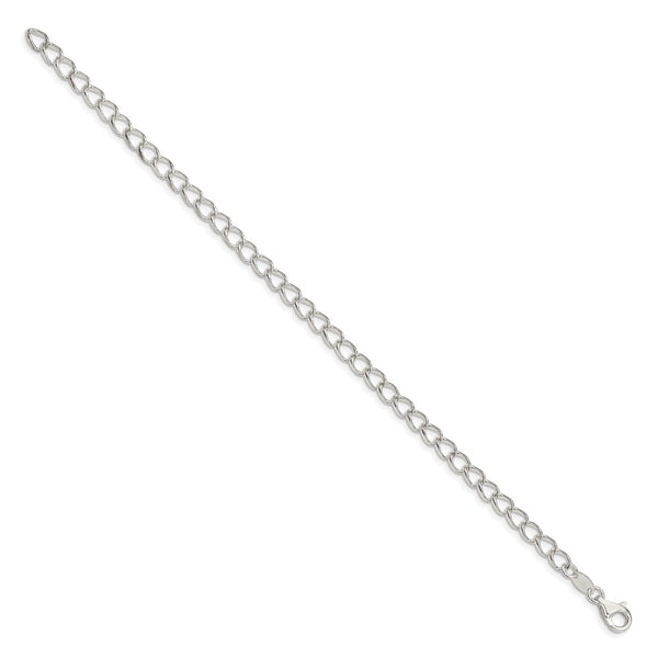 Sterling Silver 8-inch 4.5MM Lobster Clasp Curb Bracelet