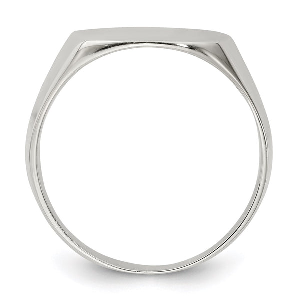 Sterling Silver 14x15mm Closed Back Signet Ring