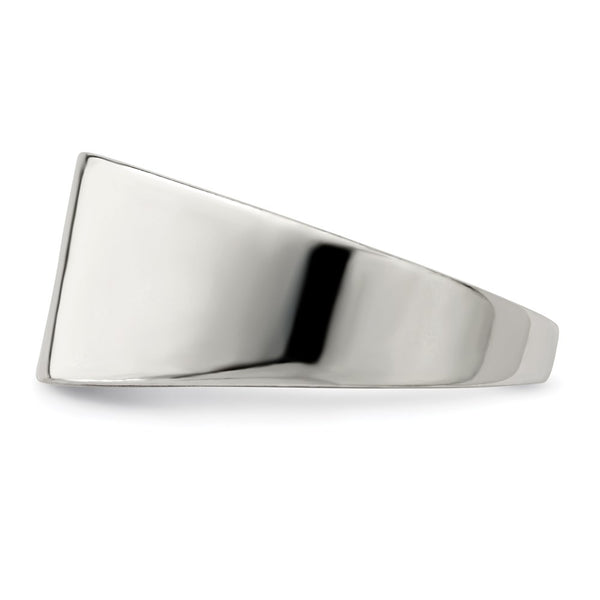 Sterling Silver 9x11mm Solid Back Signet Ring