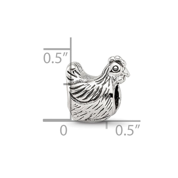 Sterling Silver Reflections Chicken Bead