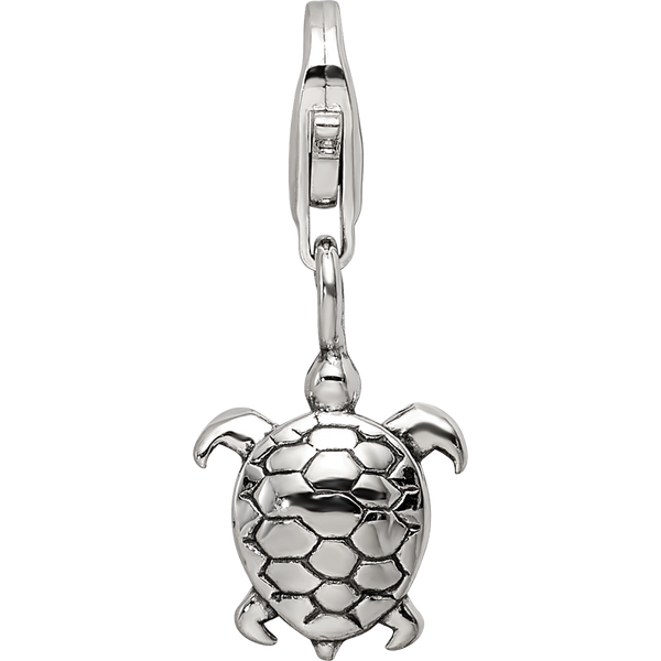 Sterling Silver Reflections Turtle Click-on for Bead