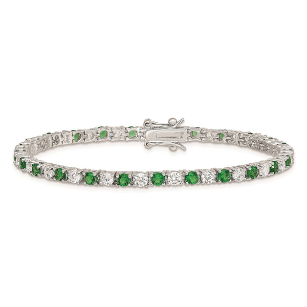 Sterling Silver Cubic Zirconia 7-inch 3MM Tennis Bracelet