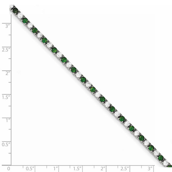 Sterling Silver Cubic Zirconia 7-inch 3MM Tennis Bracelet